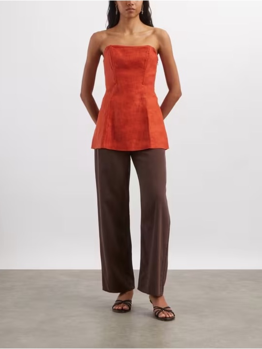 NWT reformation Aurina top in chili mango - size 2